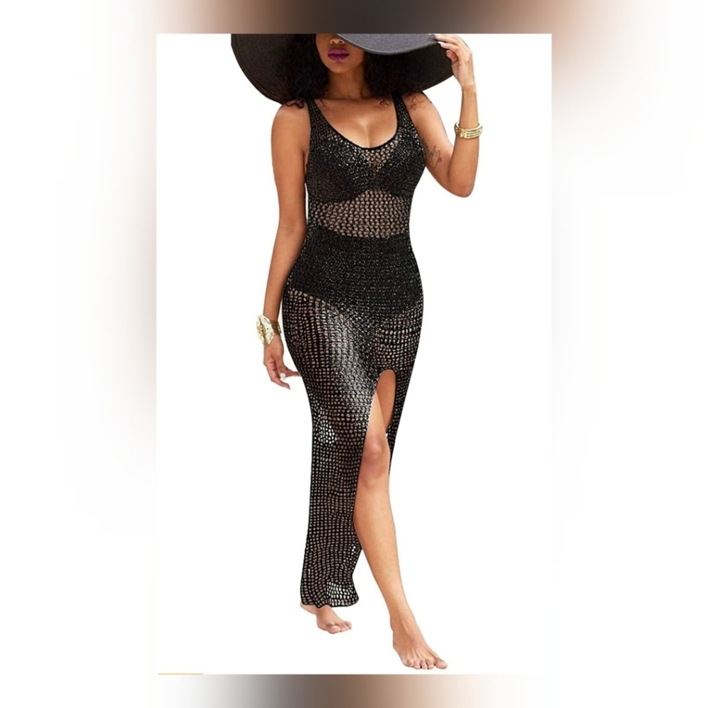 Sexy Fishnet Beach Coverup